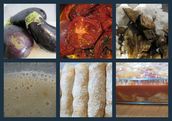 beer pancakes with urda and eggplant