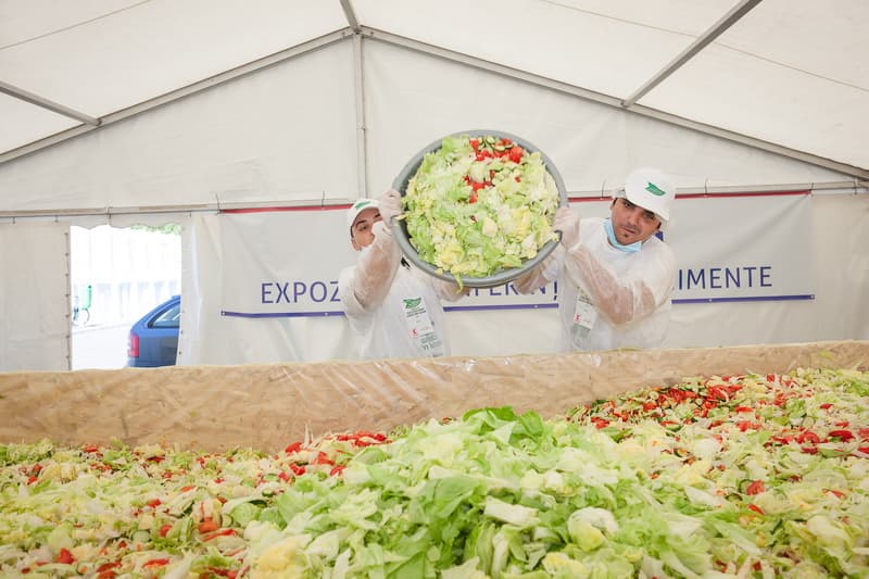 Romania breaks work record for largest salad in the world