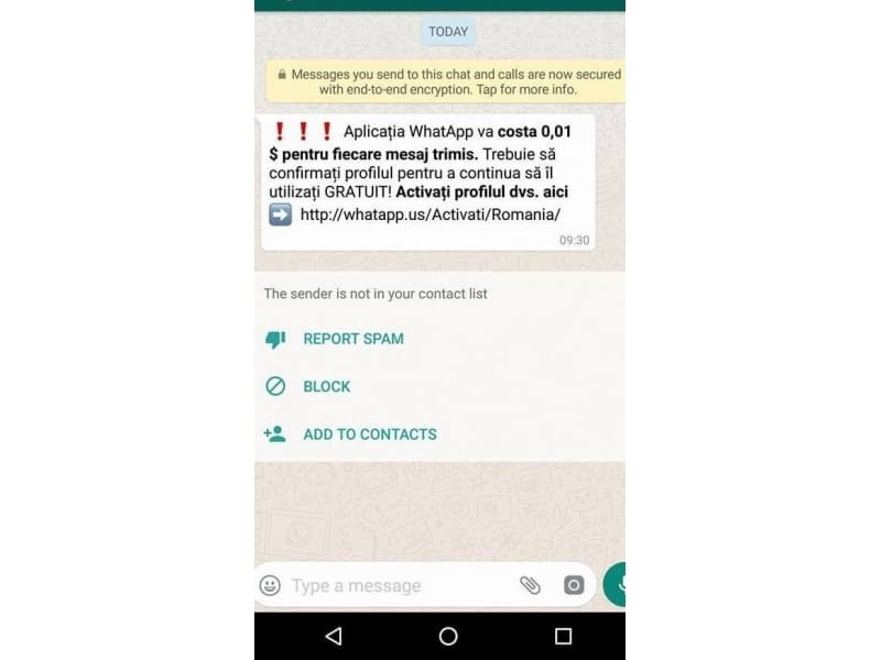 Romanian Police warn of WhatsApp phishing scam