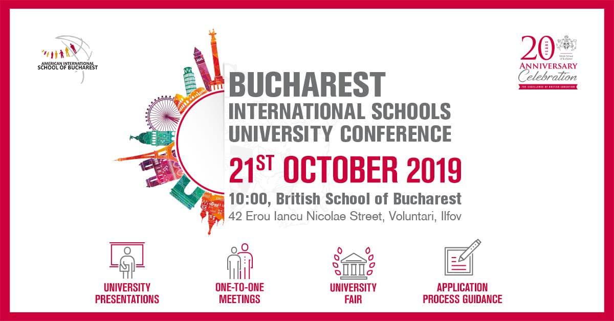 (P)  “Bucharest International Schools University Conference”, the place where students have One-to-One meetings with top universities from around the world!