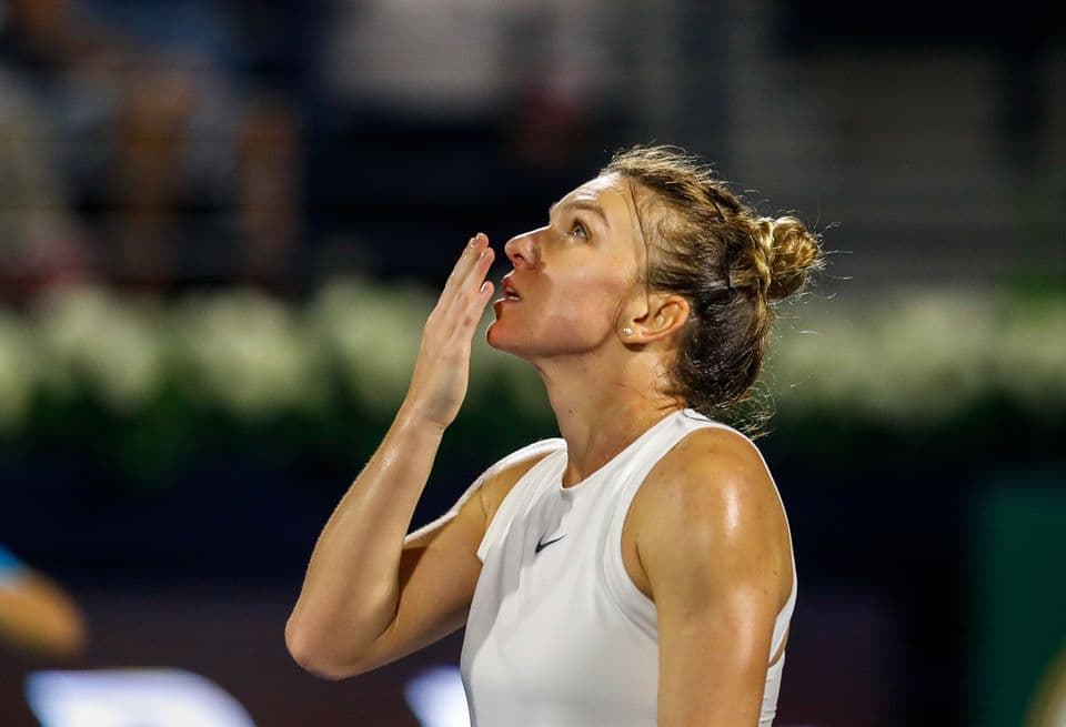 Romania's Simona Halep wins tennis tournament in Dubai for the third time