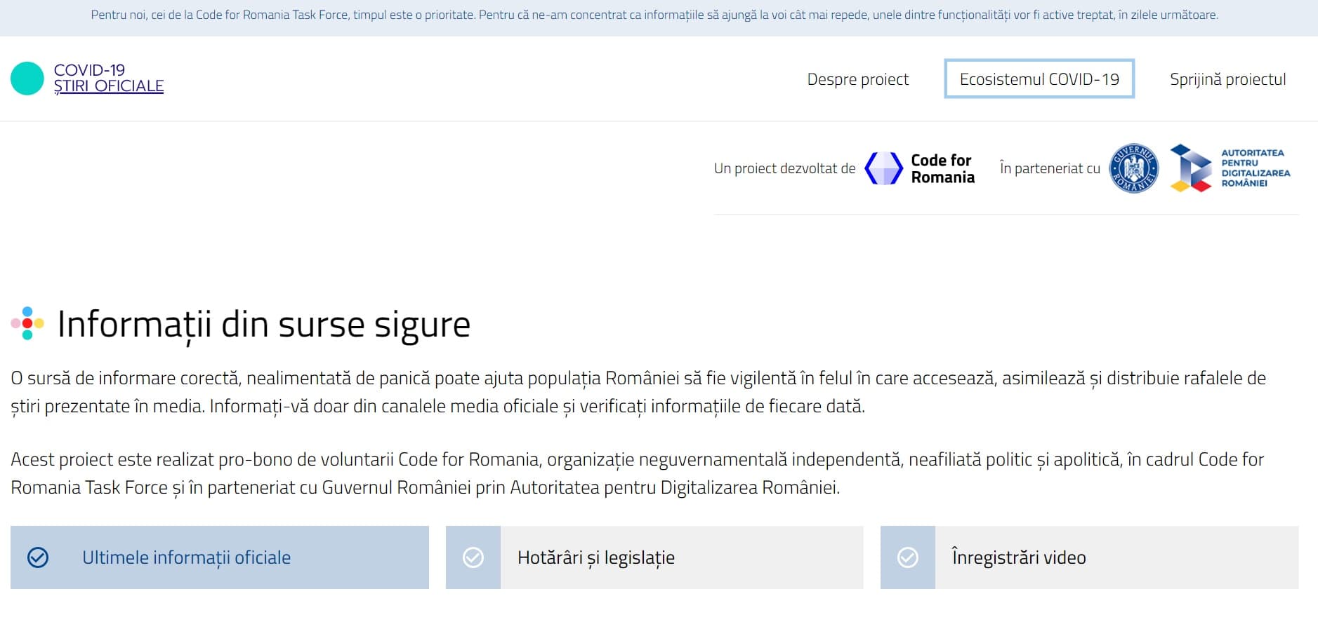 Romanian Govt. launches Covid-19 news platform to counter disinformation, fake news
