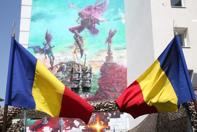 Bucharest mural honors Romania’s last surviving World War II pilot