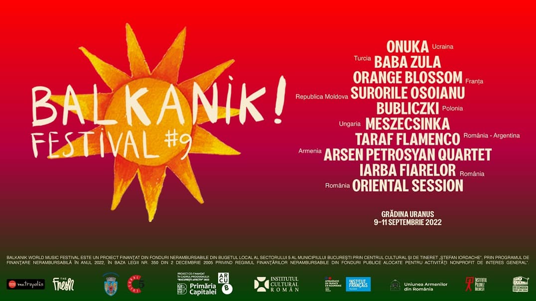 Bucharest events: Balkanik Festival returns in September