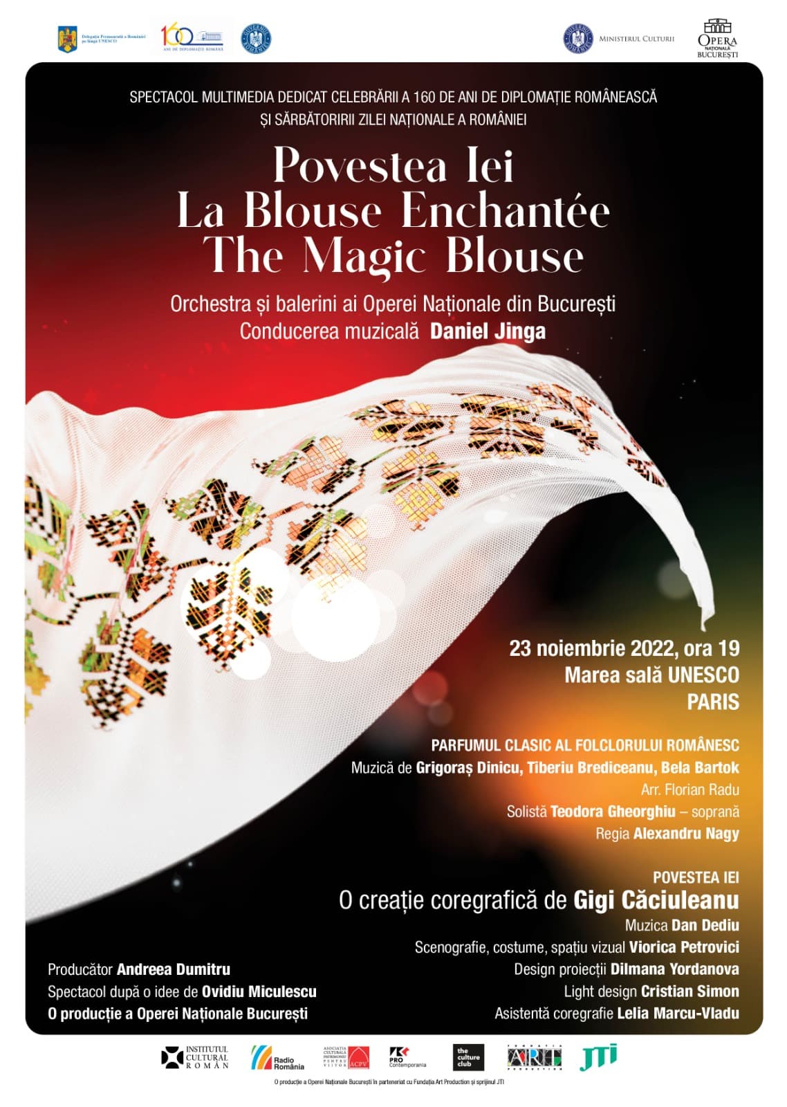 Bucharest National Opera kicks off “Magic Blouse” show in Paris