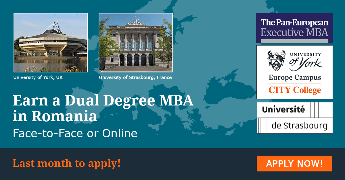 Secure your spot for the Pan European Exec. MBA, a World-Class Dual Degree from the University of York and the University of Strasbourg, starting November 16th – Last month for applications!