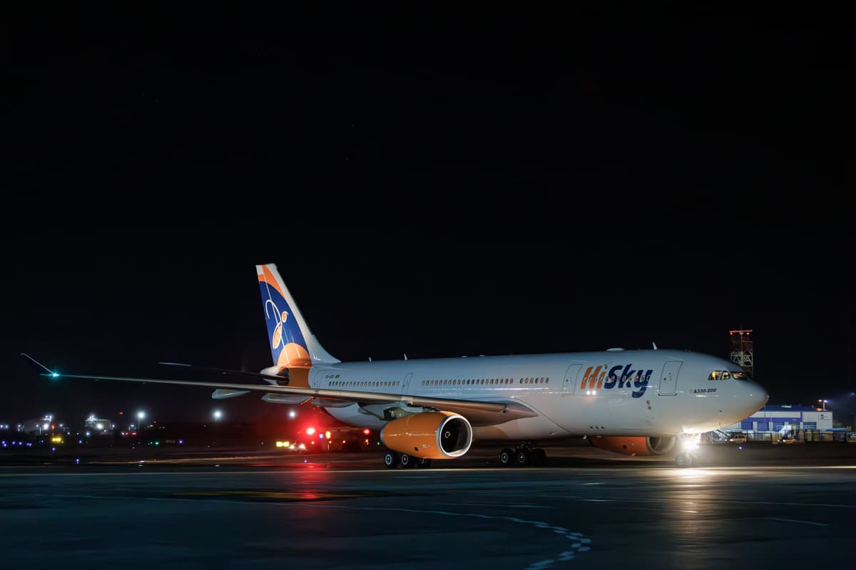 The first Airbus A330 registered in Romania has landed in Bucharest