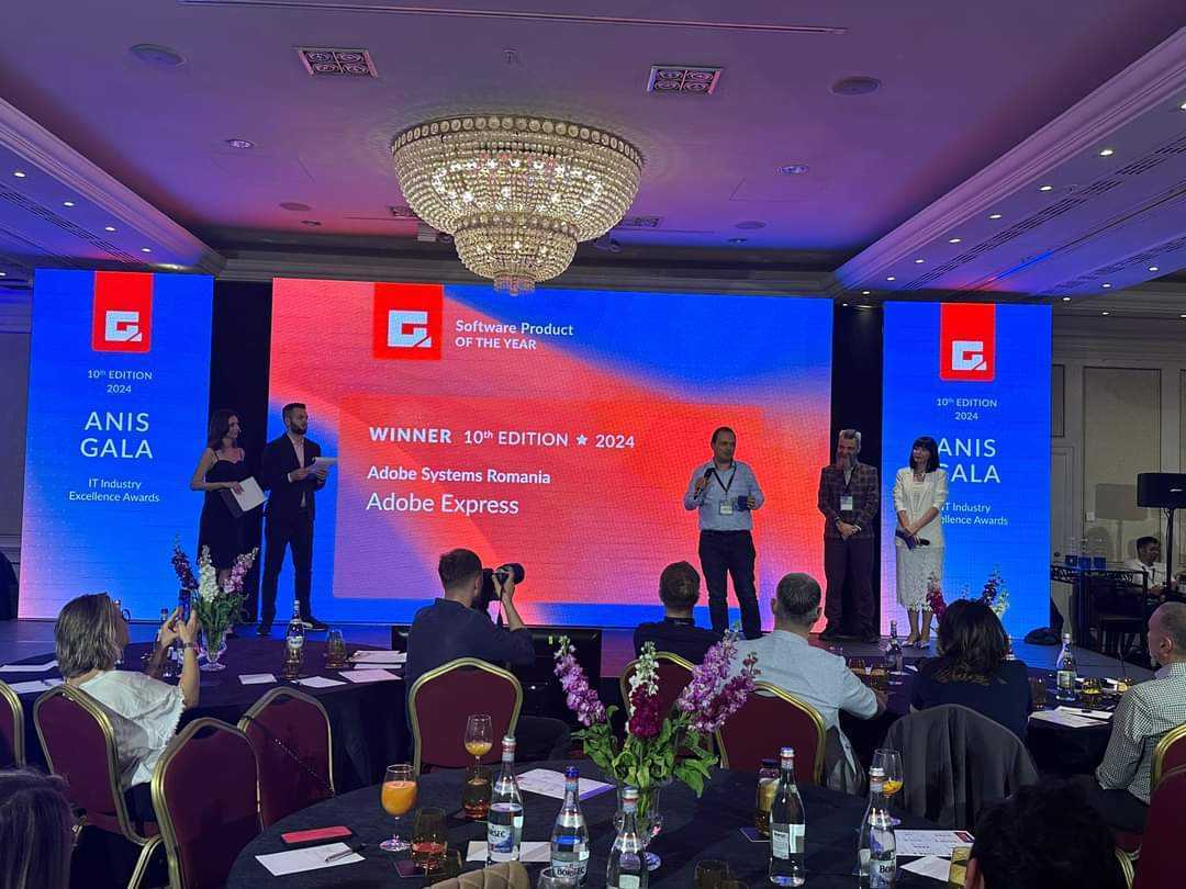 Adobe Romania: Adobe Express wins the “Software Product of the Year” Award at the ANIS Gala