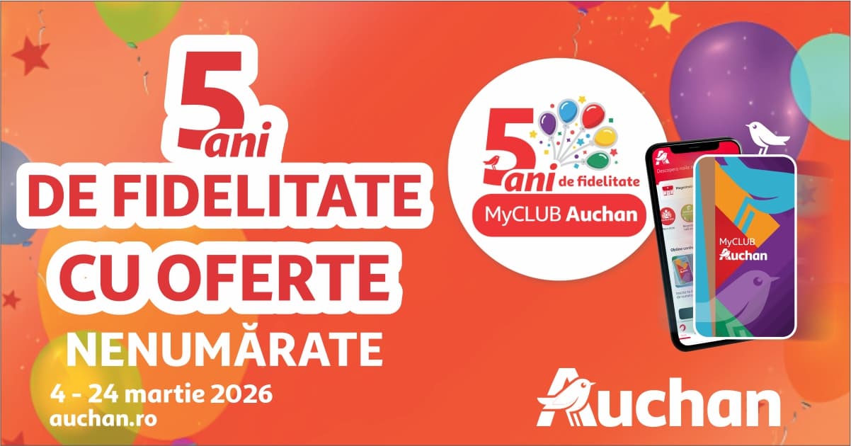 Over 60% of purchases in Auchan are made using the loyalty card: MyCLUB Auchan celebrates 5 years and surpasses 2 million active members