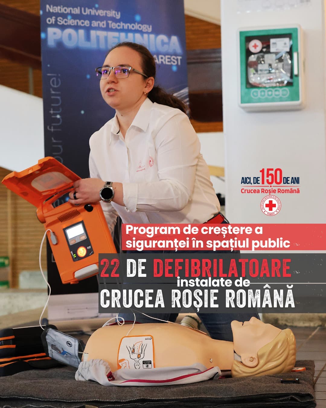 Romanian Red Cross kicks off nationwide program to install defibrillators in public venues