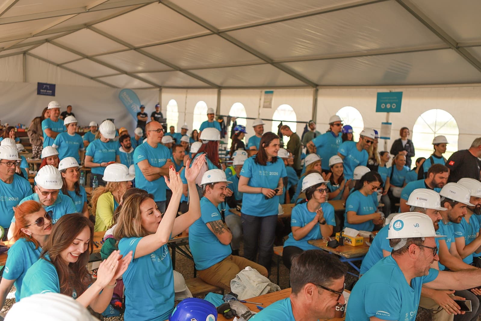 Habitat for Humanity's CEO Build event gathers 100 company leaders to construct homes for those in need