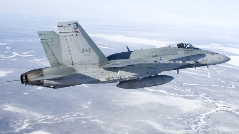 Canadian Hornets take over air police missions in Romania from British Typhoons