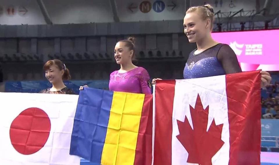 Romanian gymnast wins two gold medals at Taipei Summer Universiade