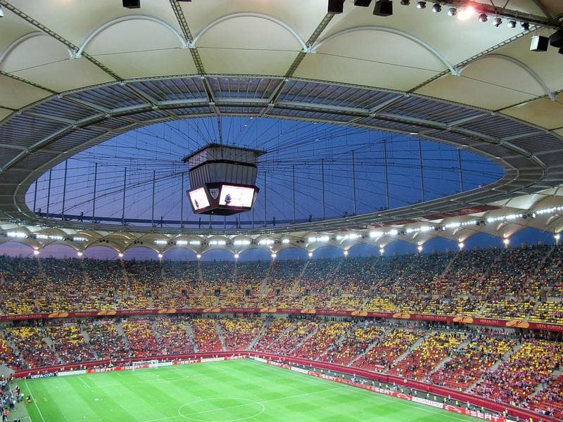 Bucharest’s National Arena stadium gets new turf for the 8th time