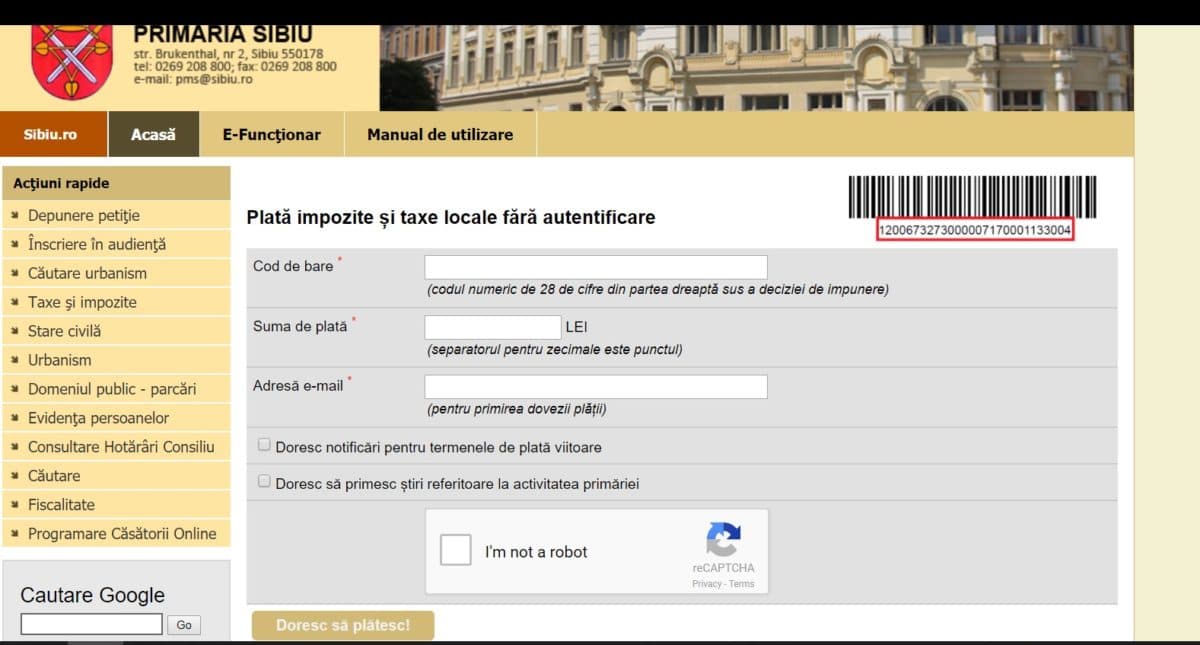Central Romania city launches rapid payment instrument for local taxes