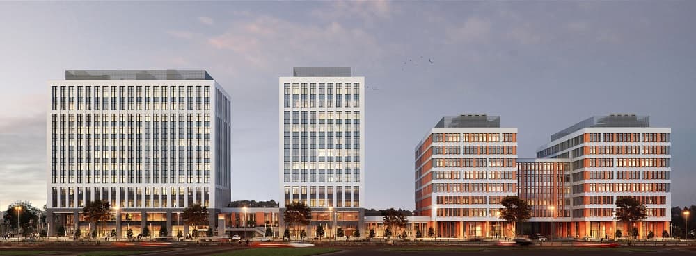 (P) Dynamic Plaza, green roof terraces and friendly work spaces in Bucharest Centre