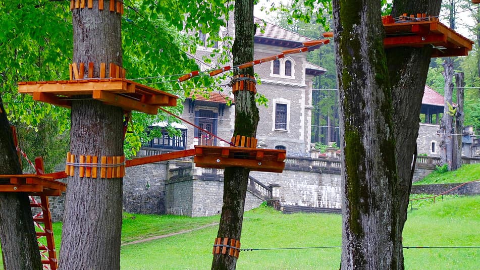 New adventure park ready for opening at the Cantacuzino Castle in Romania