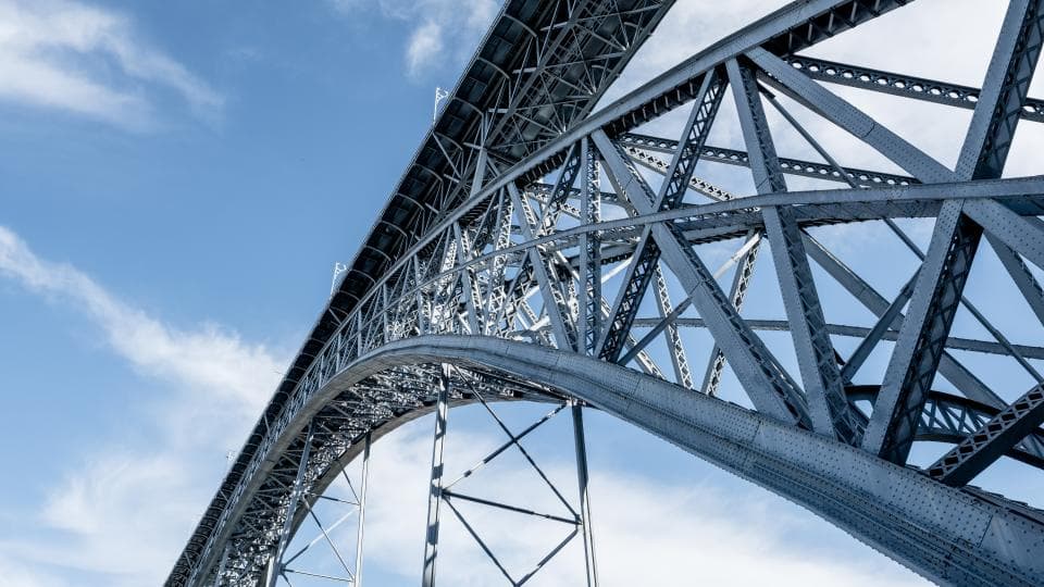 Minibus passengers asked to get off and walk across old bridge in Romania that needs repair