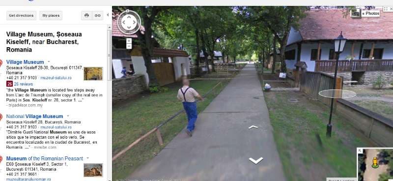 Peles Castle, Village Museum and other tourist sights in Romania, included in Google Maps' Street View
