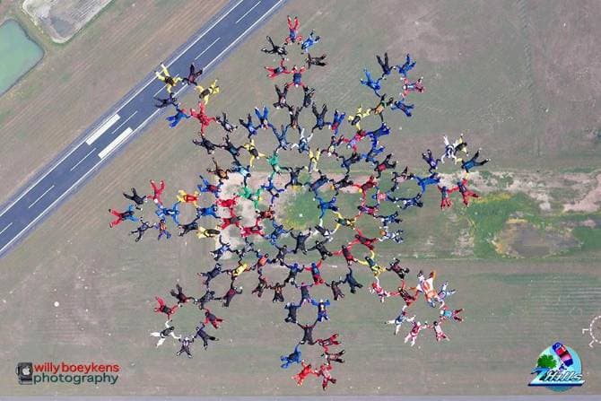 Romania takes part in world skydiving record