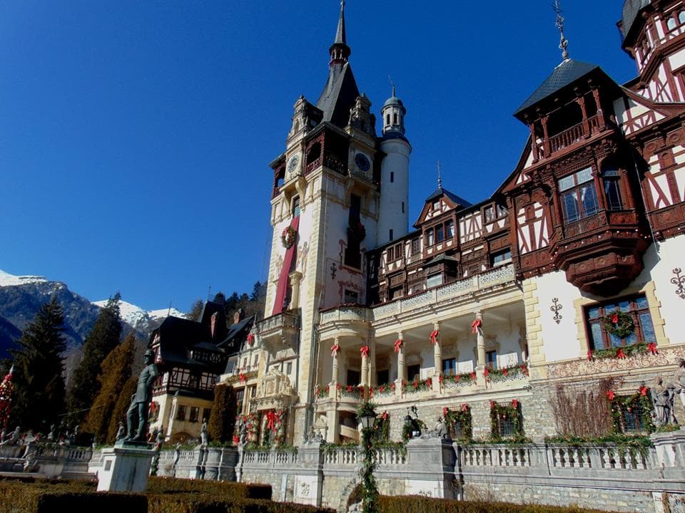 Why is Romania’s Peles Castle decorated for Christmas as Easter is coming?