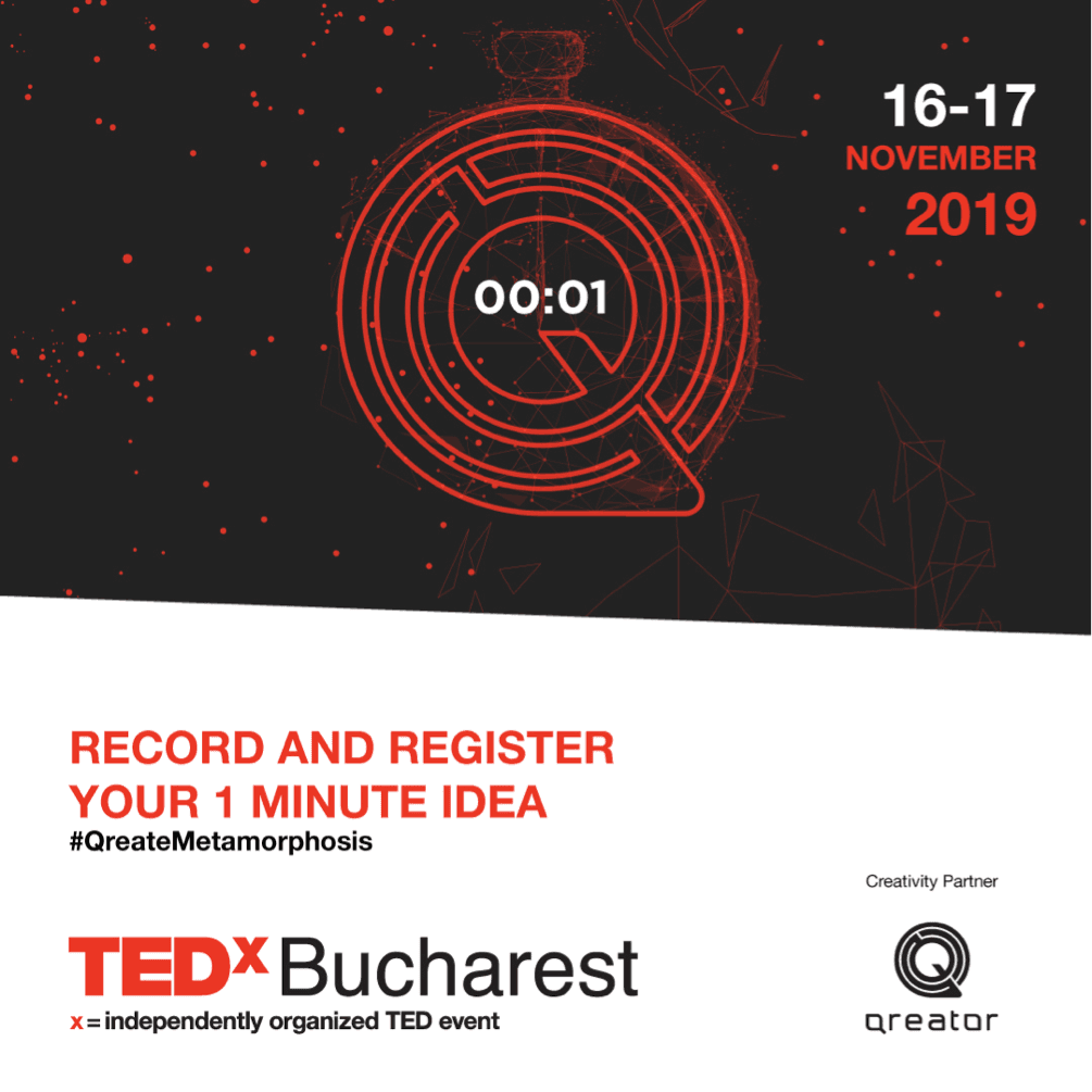 Press Release: TEDxBucharest and QREATOR are launching the campaign #QreateMetamorphosis