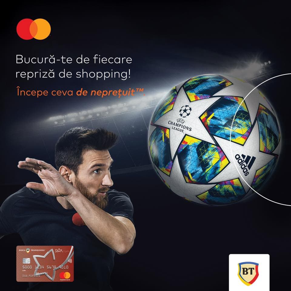 Romanian lender’s advert features footballer Leo Messi