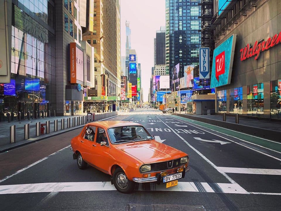 COVID-19 lockdown: Photos of an old Dacia car on the empty streets of New York go viral