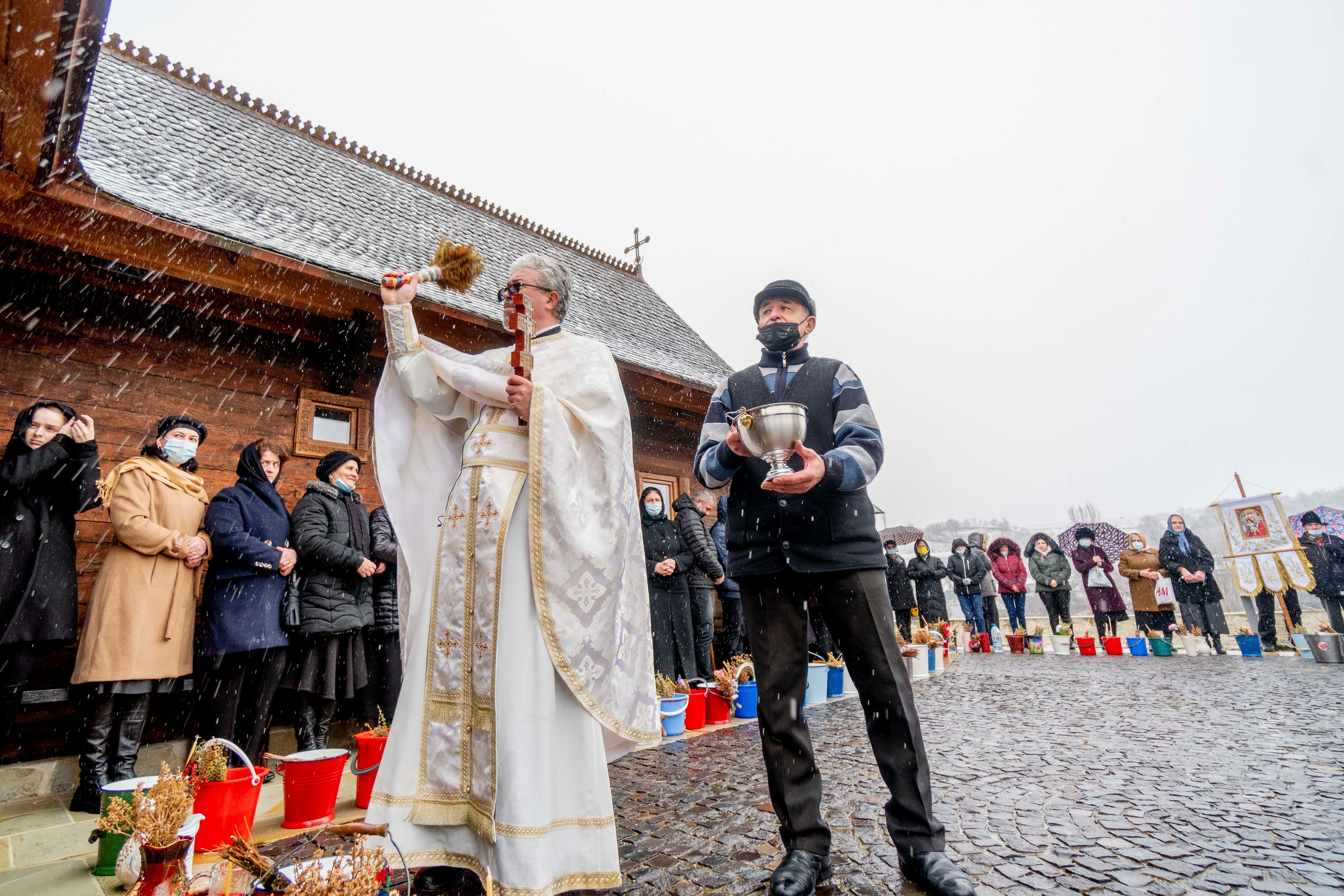 Romania photo of the day: Priests bless waters on Feast of Epiphany