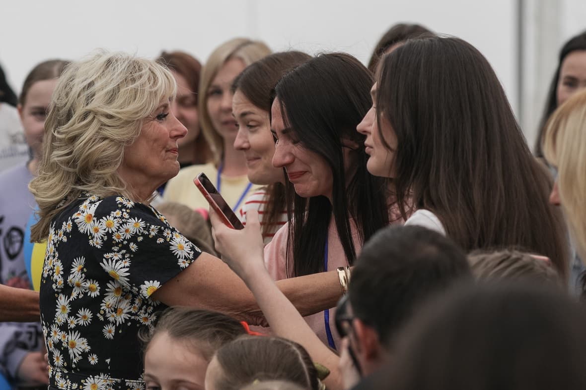 US first lady Jill Biden praises Romanians for support shown to displaced Ukrainians