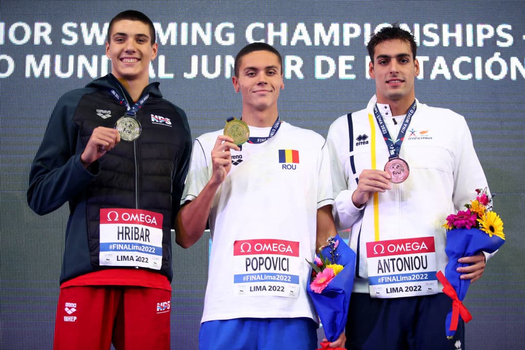 Romania grabs eight medals at Lima swimming championships as David Popovici shines