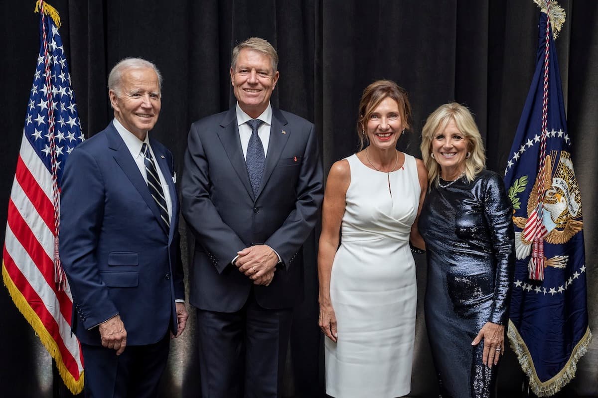Romania’s president Klaus Iohannis attends reception hosted by Joe Biden in New York