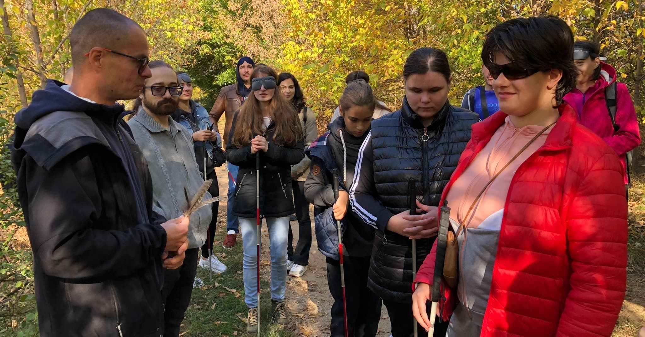 A guided tour for the visually impaired took place in Văcărești Natural Park