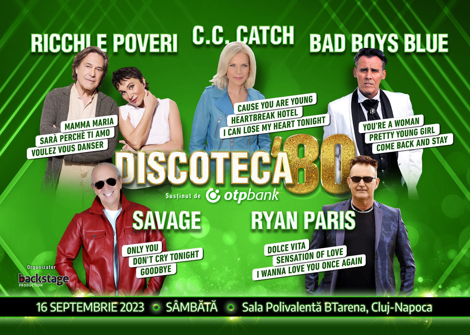Discoteca ’80: Cluj-Napoca to welcome some of the biggest Euro-disco artists of the time in 2023