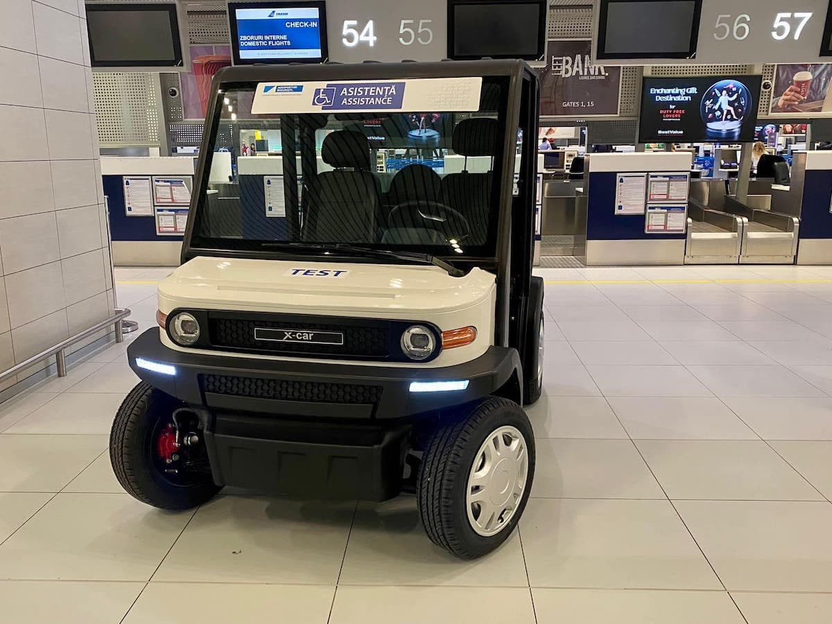 Bucharest’s main airport is testing an electric vehicle for people with reduced mobility