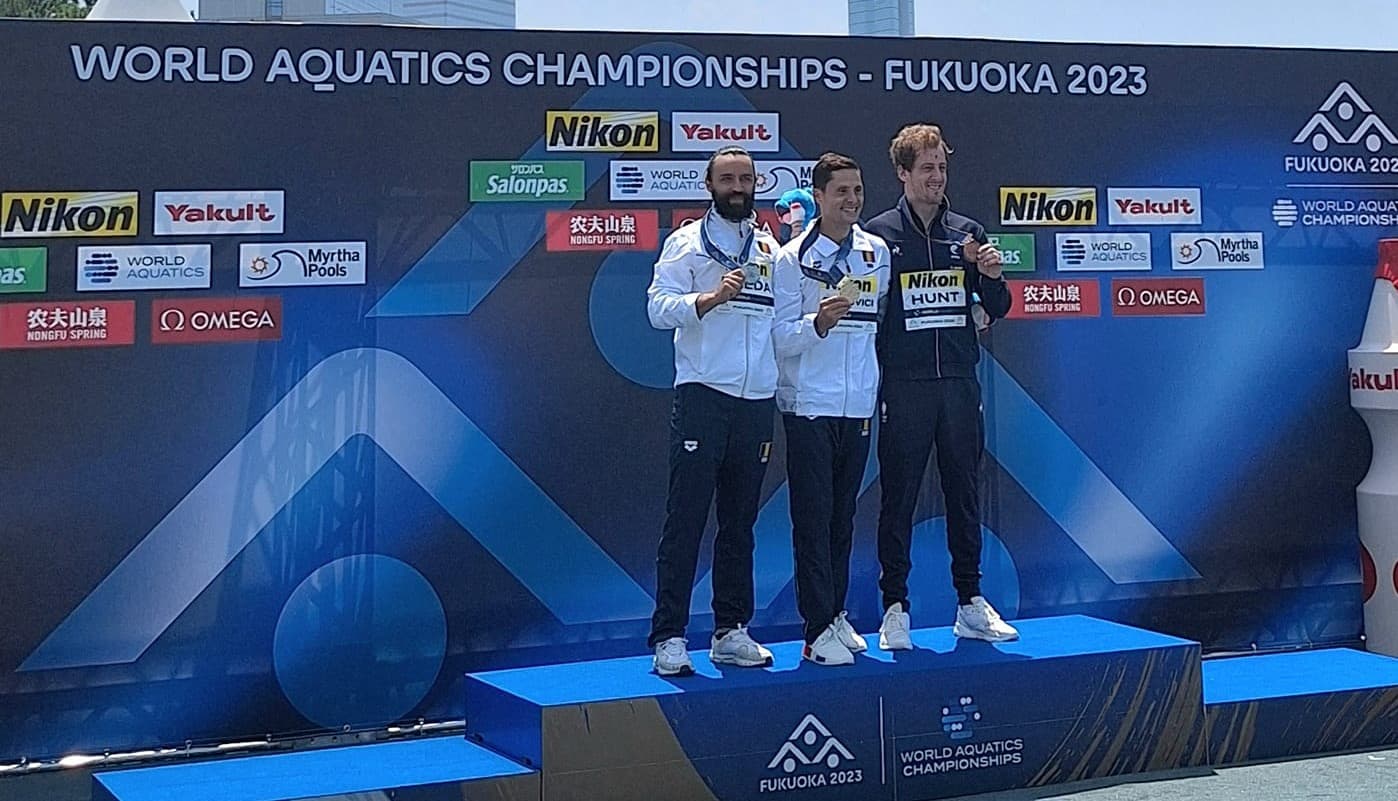 Romanian athletes dominate high diving competition at World Aquatics Championships