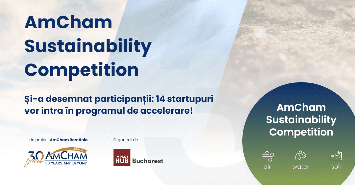 14 green startups to develop solutions within AmCham Sustainability Competition in Romania