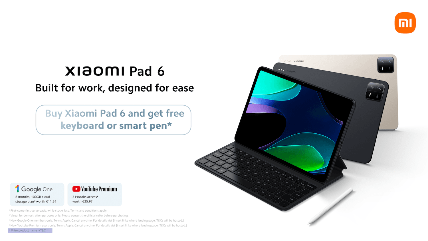 The Xiaomi Pad 6 and Redmi Pad SE tablets, available in Romania with special bundles and smart accessories