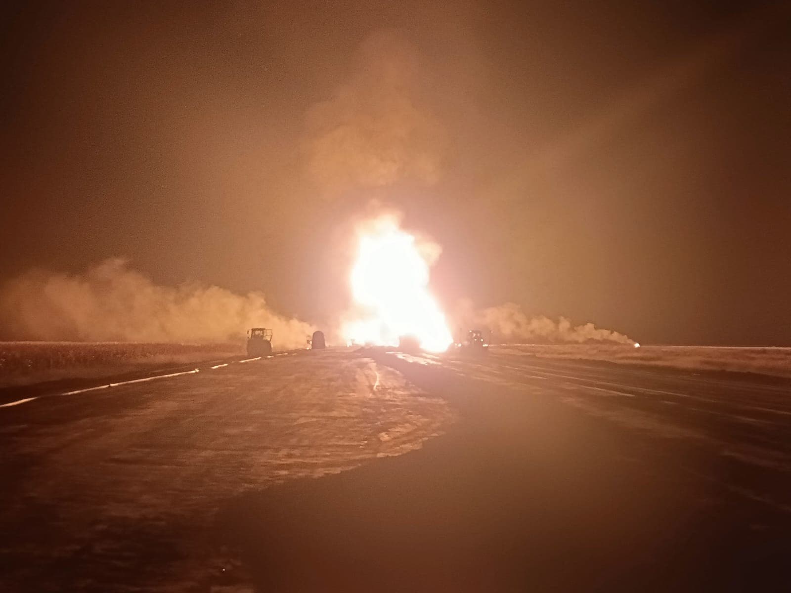 Gas pipeline explosion on highway construction site in Romania leaves four dead, five injured
