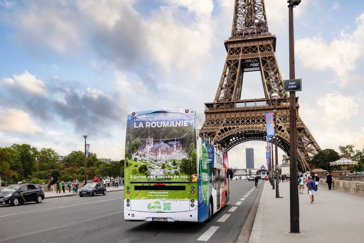 Outdoor campaign in Paris promotes Romania as a tourist destination