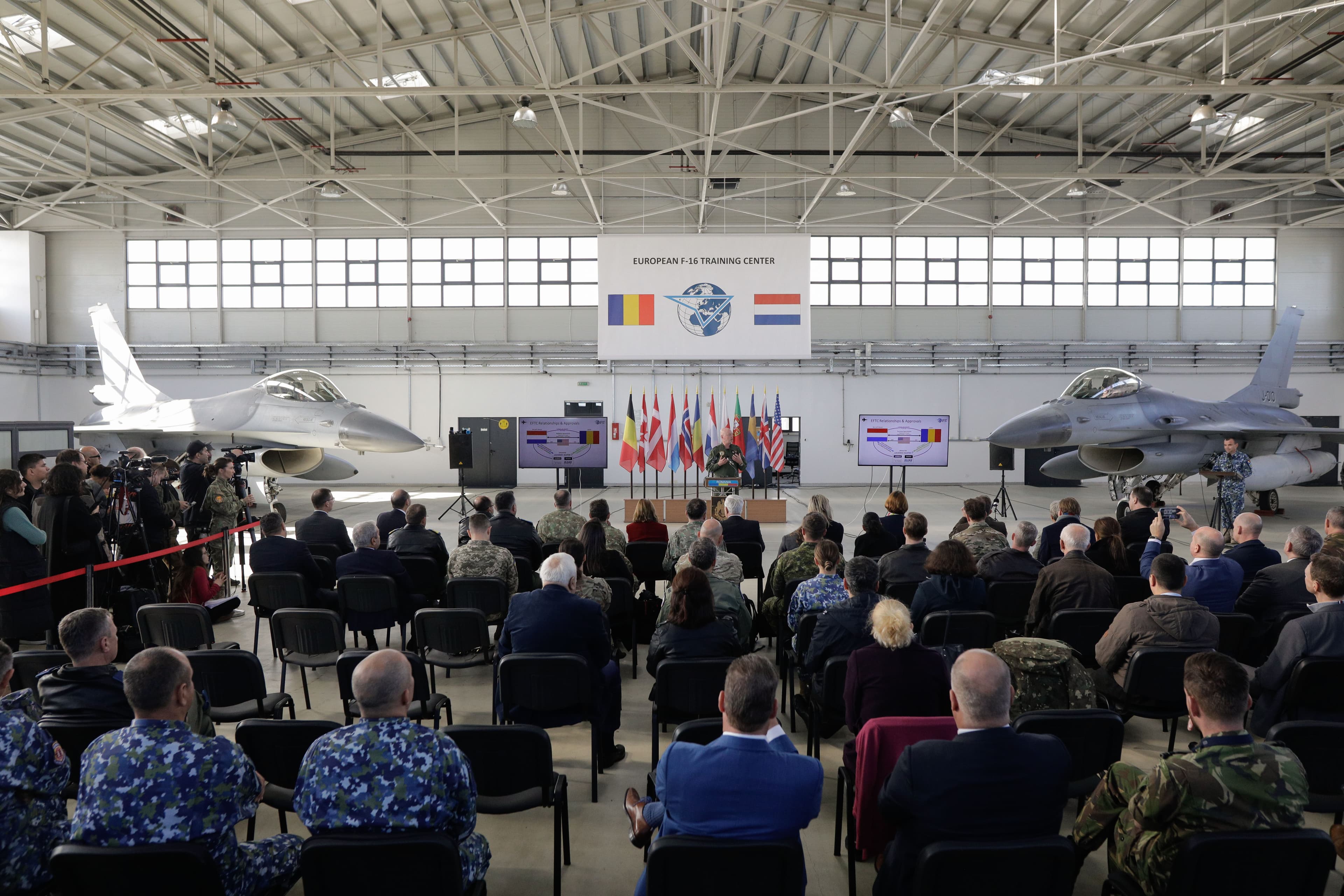 Romania inaugurates European Training Center for F-16 fighter aircraft