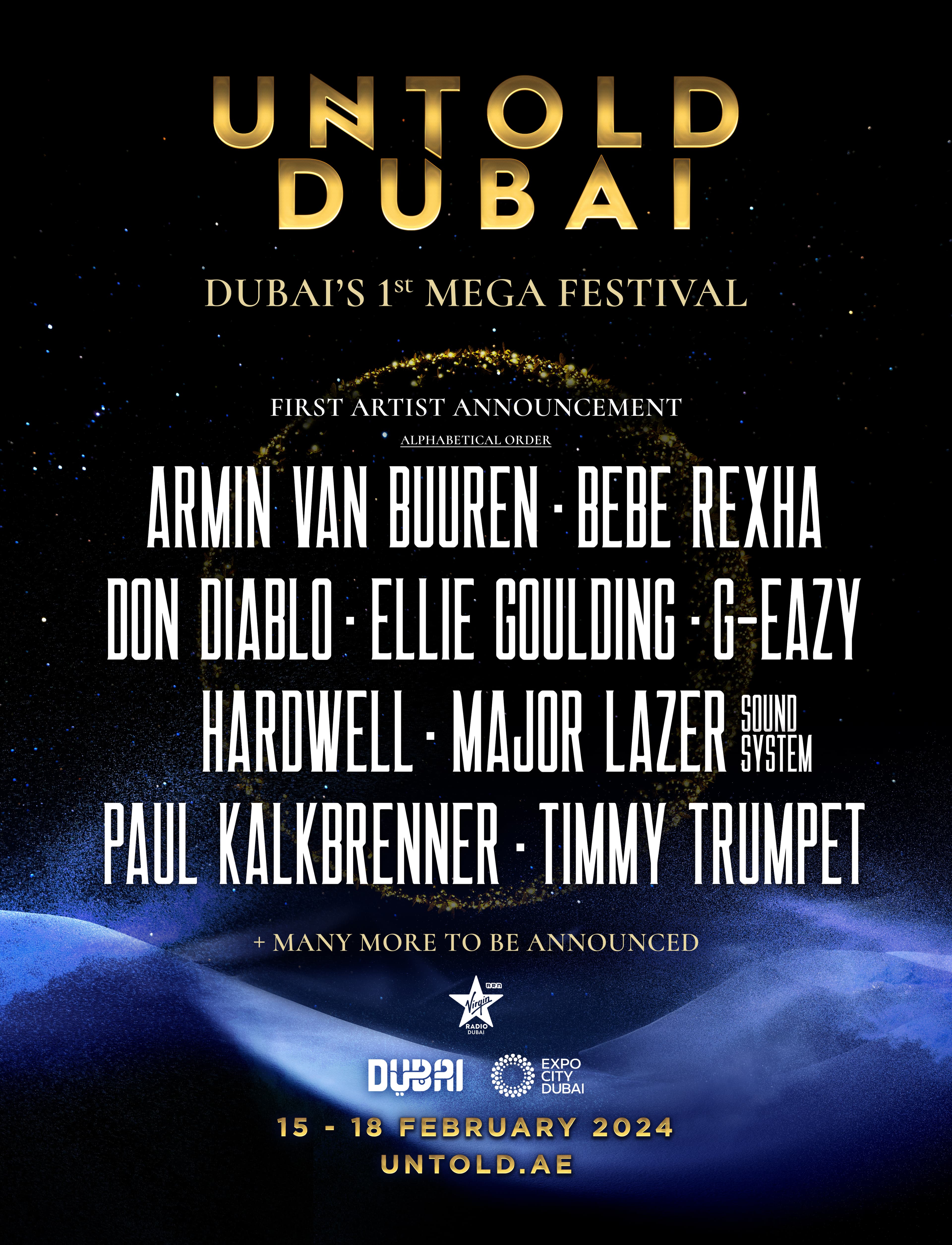 First artists announced for Untold music festival in Dubai