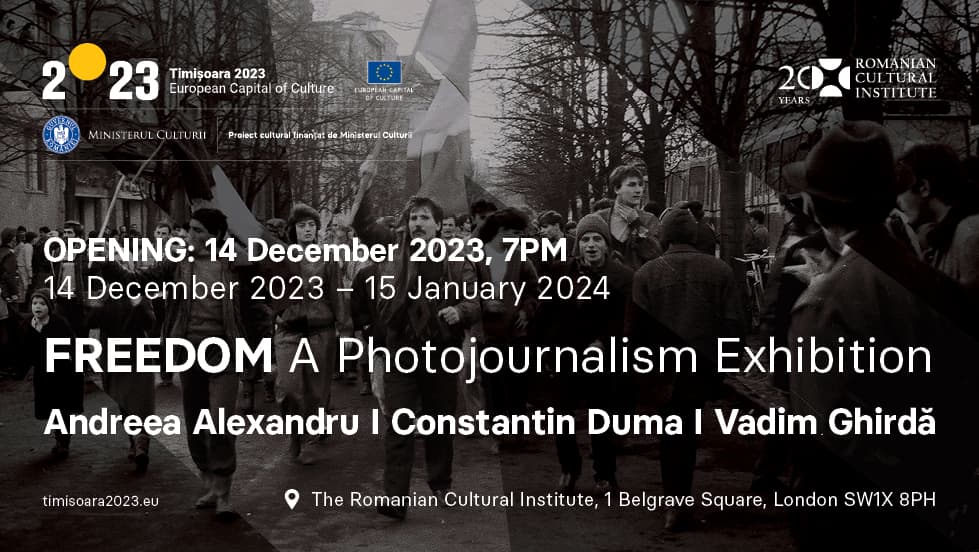 Romanian Cultural Institute in London to host exhibition of photographs on freedom