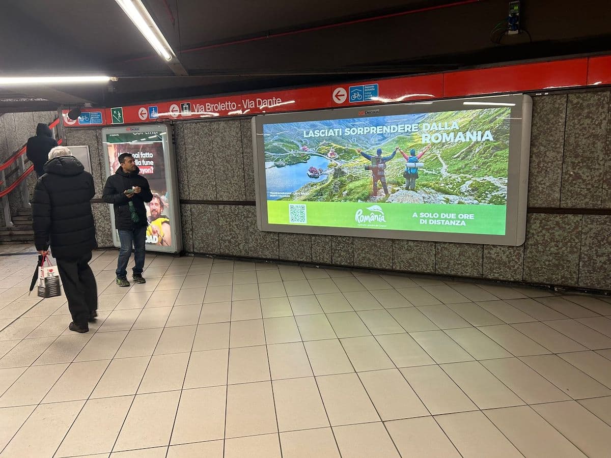 Outdoor campaign promotes Romania as a tourist destination in Rome, Milan