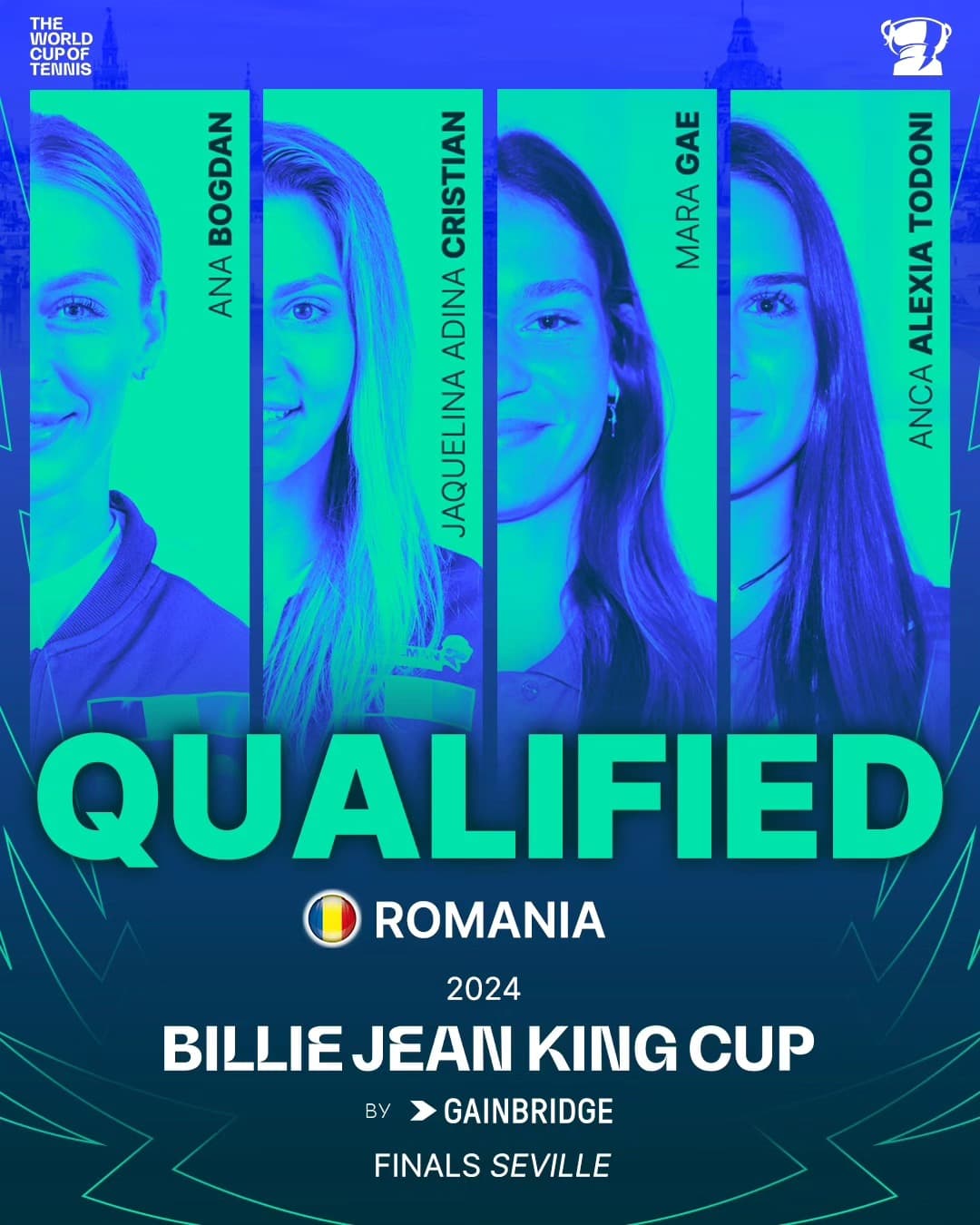 Romania bests Ukraine to qualify for final tournament of the Billie Jean King Cup