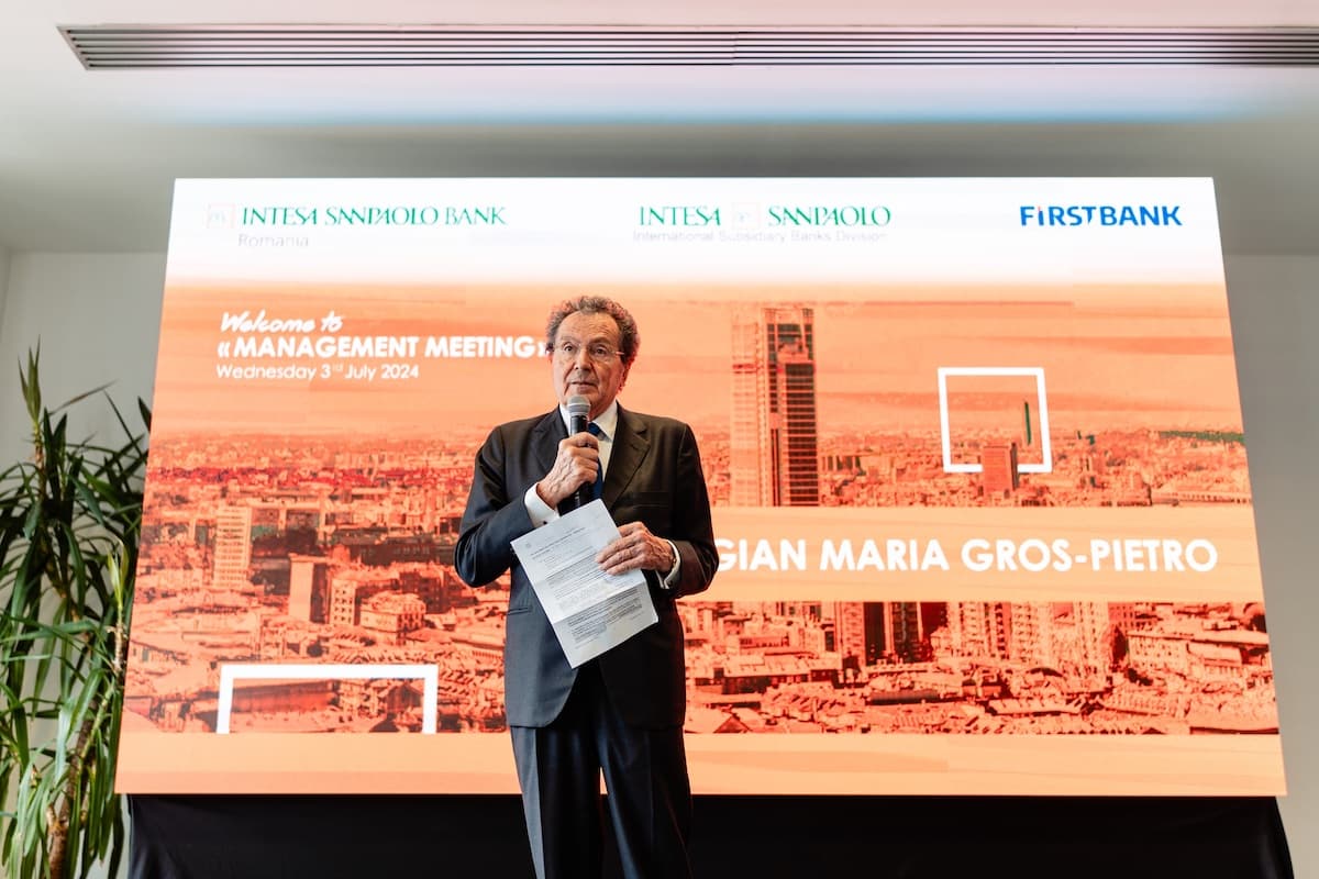 Intesa Sanpaolo chair: First Bank takeover marks new phase for our presence in Romania