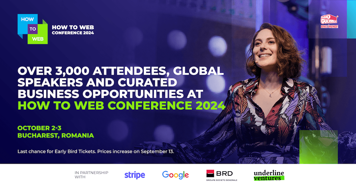 International speakers, investors and entrepreneurs to attend How to Web conference in Bucharest next month