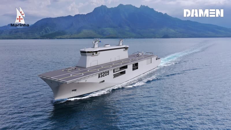 Damen shipyard in Romania currently building drone aircraft carrier