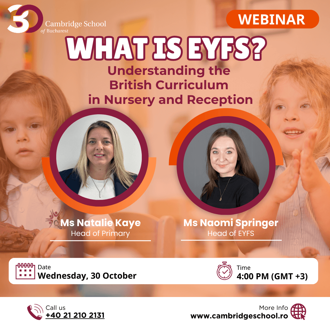 From Toddlers to Leaders: Setting the foundation for future success at Cambridge School of Bucharest