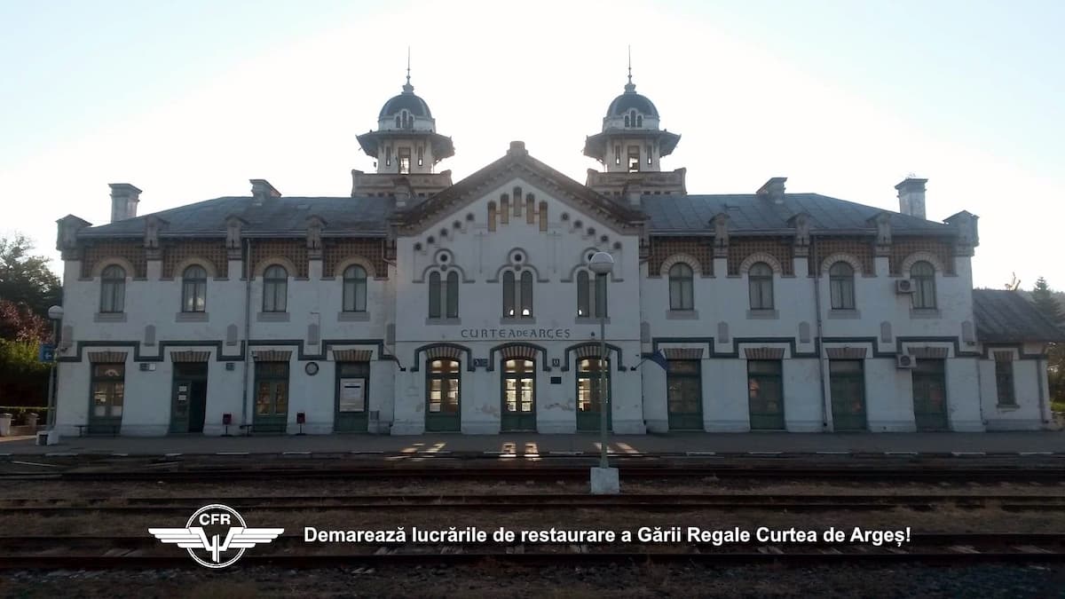 Work begins to restore Romania’s Curtea de Argeș Royal Train Station